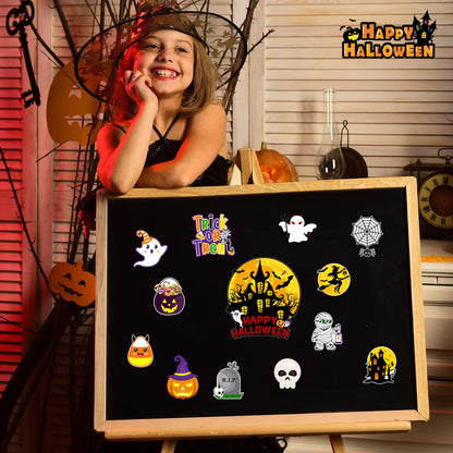 20PCS Halloween Refrigerator Magnets, Pumpkin Fridge Magnet Sticker Trick or Treat Strong Magnet Removable Halloween Decorative Magnets for Fridge Whiteboard Locker