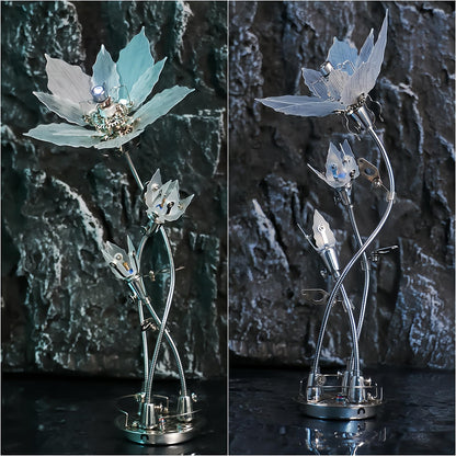 3D Flower Puzzle Metal Model Kit, 3D Metal Puzzle Adult, 3D Mechanical Model，Brain Teaser Puzzles DIY Assembling Flower for Stress Relief for Teenagers and Adults