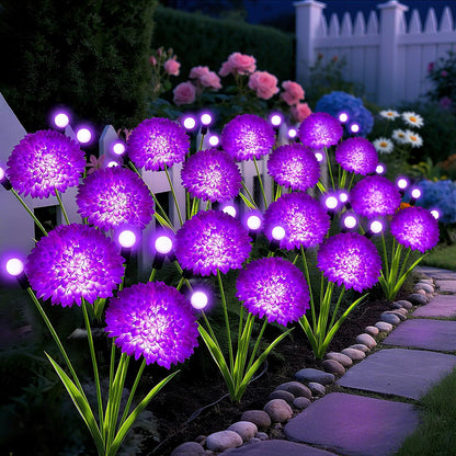 Solar Garden Lights, 8 Pack Solar Purple Swaying Firefly Lights with Flowers, Waterproof Purple Halloween Flowers Light Outdoor for Garden Patio Yard Fall Decoration, Gifts for Women Mother's Day