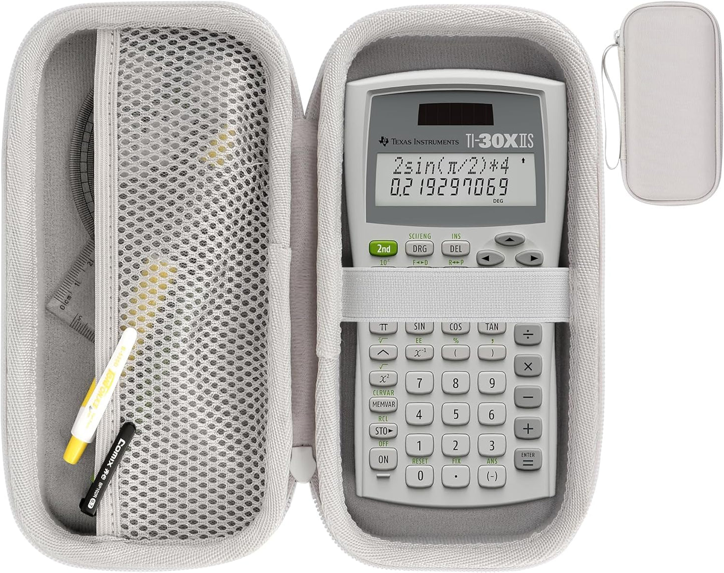 Hard Case Replacement for Texas Instruments TI-30XIIS TI-30XS TI-30Xa TI-36X Pro Scientific Calculator Case Only(Off White Case)