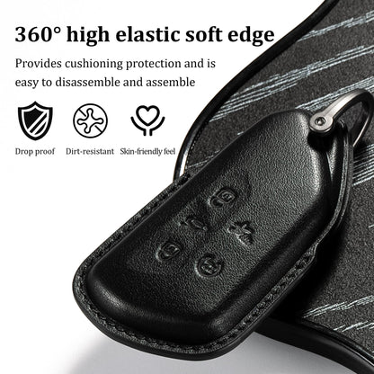 Smyfob for Volkswagen Atlas Key Fob Cover Leather car Key case 2026 2025 2024 VW Atlas Cross Sport Accessories 5 Button