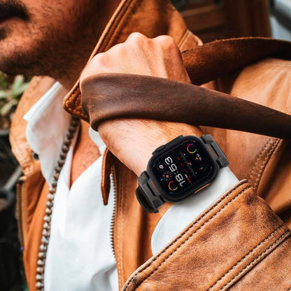 RIXENY 26mm Wide Leather Band for Apple Watch Ultra 49mm-42mm, Full-Grain Dutch Calfskin Leather Strap with Screw-Secured Connector for iWatch Ultra, for Leather Connoisseurs & Quality Buyers