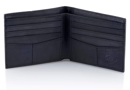 Stealth Mode RFID Wallet for Men - Genuine Napa Leather Bifold Mens Wallet with 8 Card Slots & Divided Billfold - Elegant Gift Box Packaging, RFID Blocking Technology