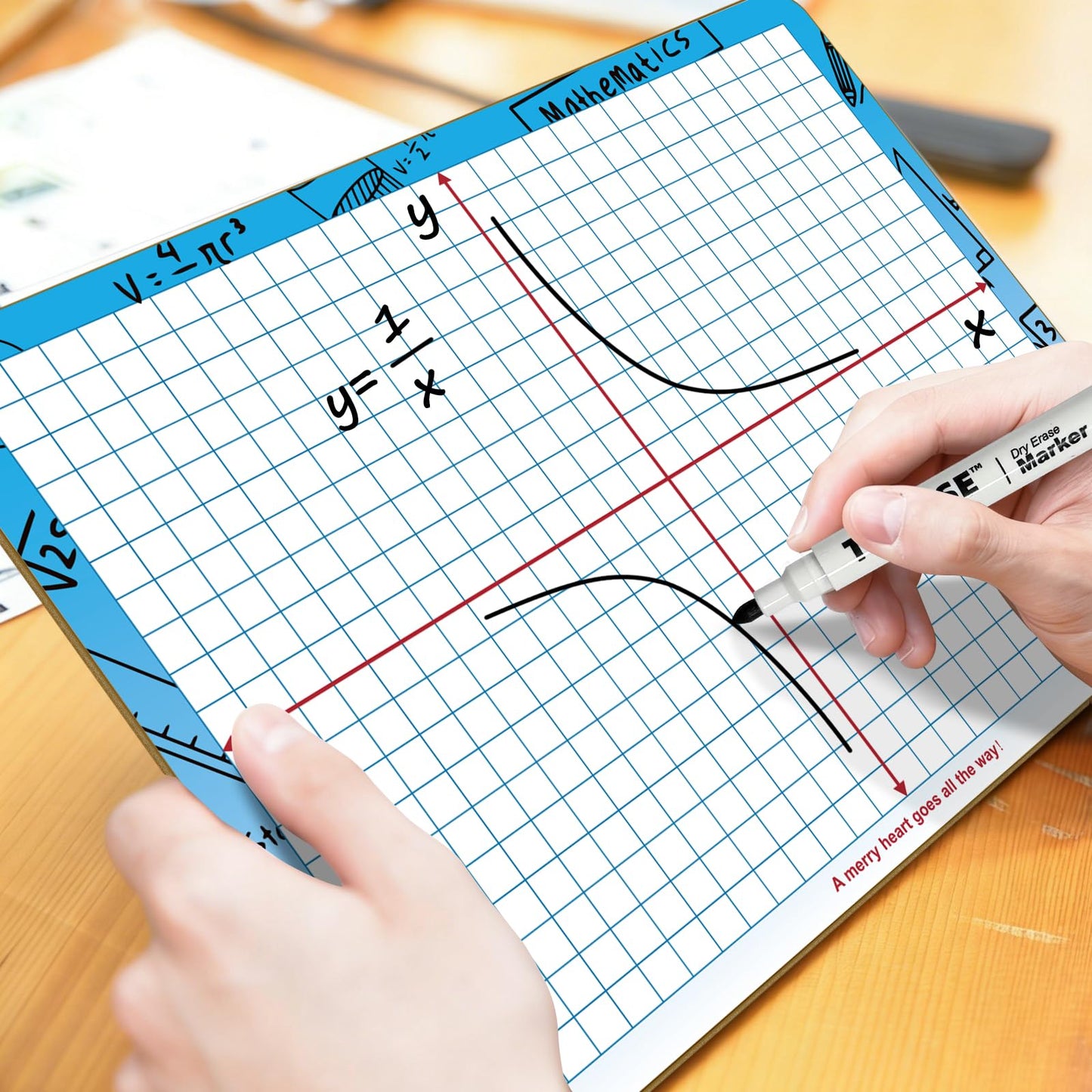 9"x12" Small White Board with XY Axis,Whiteboard for Students Practice Math,Grid Whiteboar,Double Sided Dry Erase Board for Classroom Teaching,Writable and Erasable White Boards (12 Pack)