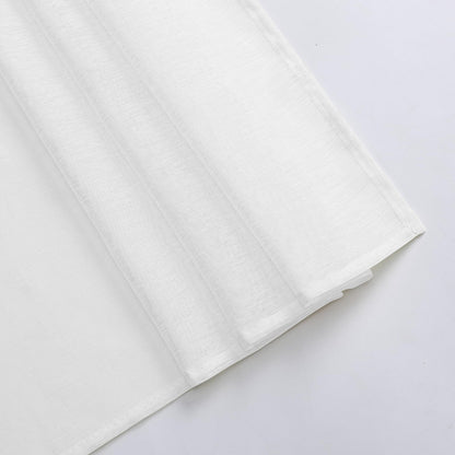 DONREN 144 Inches Long Window Scarf for Party - Luxury Soft Semi Sheer Scarf Valance for Wedding (1 Panel,White)
