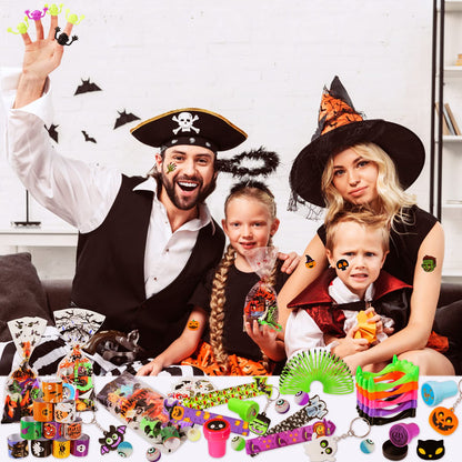 Thuodo 162 PCS Halloween Party Favors for Kids Halloween Toys Bulk Trick or Treat Goodie Bag Fillers Holiday Party Supplies School Classroom Prizes Carnival Gifts