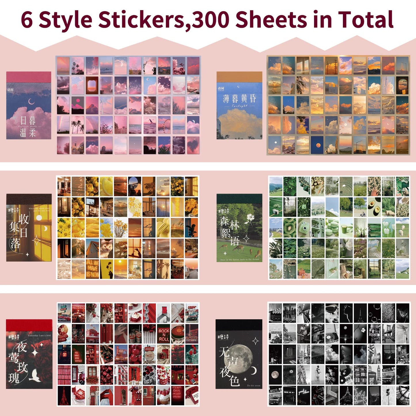 600 Pieces Washi Sticker Set, 12 Set Scrapbooking Diary Planner Album Diary Notebook, Scrapbooking Sticker Journaling Supplies for DIY Arts and Crafts Card Making Laptop Decoration