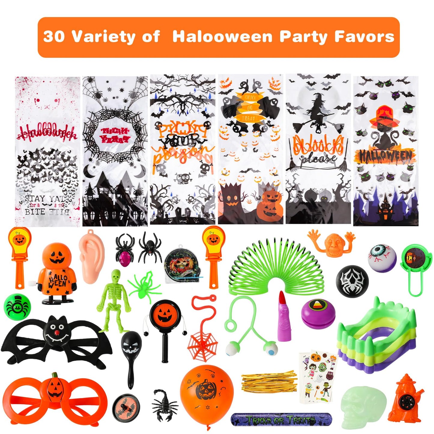 Max Fun 180pcs Halloween Party Toys Assortment for Kids Halloween Party Favors Prizes Box Toy Assortment Classroom (Large 180pcs party favors)