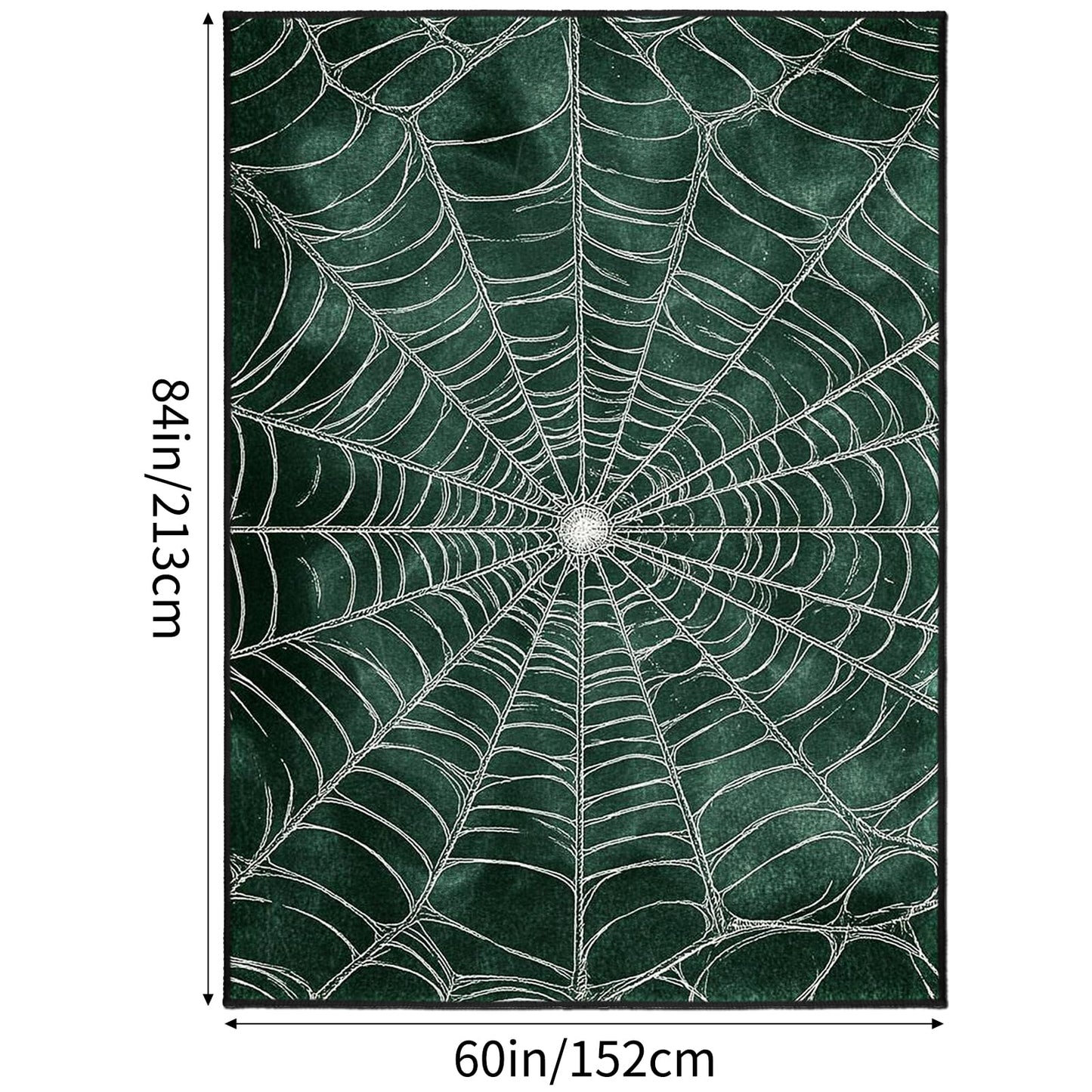 keepcute Spider Web Area Rug 5x7 ft Non-Slip Gothic Rug Spiderweb Floor Carpet Decor for Living Room Bedroom Living Room Study Carpet