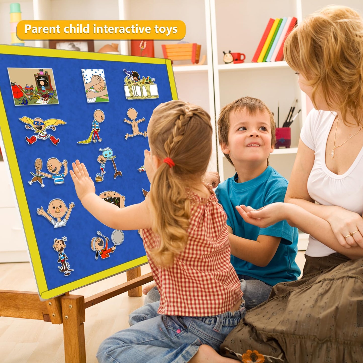 Thryvomniq No David Early Learning Interactive Play Kit Flannel Board Stories Preschool Storytelling Interactive Games Kindergarten Learning Felt Toys