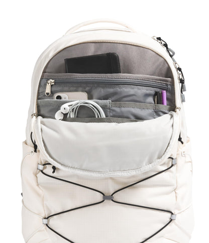 The North Face Women's Borealis Commuter Laptop Backpack - Everyday Travel Bag, Laptop Sleeve, Reflective Details, Gardenia White/TNF Black-NPF, One Size