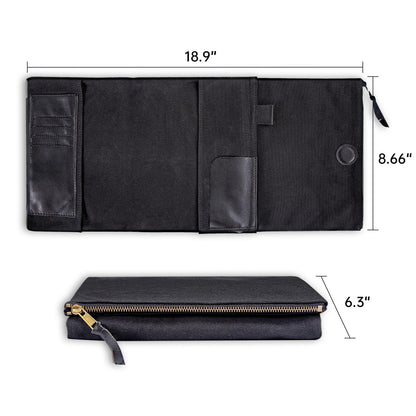 A5 Notebook Cover with Travelers Notebooks Compatibility Durability, Refillable Waxed Canvas Journal Cover Suitable for Both Men and Women. Fits Pens, Cards, and Tickets