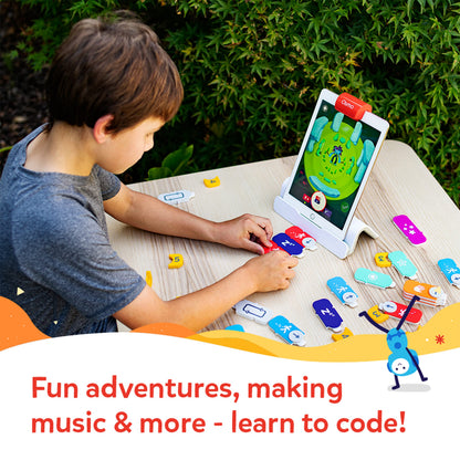 Osmo - Coding Starter Kit for iPad-3 Educational Learning Games-Ages 5-10+ Learn to Code, Basics Puzzles-STEM Toy-Logic, Fundamentals(Osmo iPad Base Included)