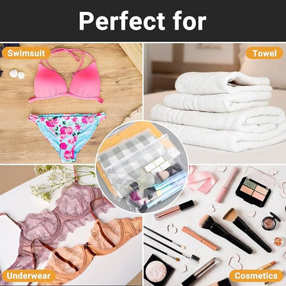 Swimsuit Bags Storage Clear, Clothing Packaging Bags for Bikini, Swimwear, Bathing Suit Storage, T Shirt Packaging, 10x8 inch, Pack of 25, 3 Mil with Vent Holes