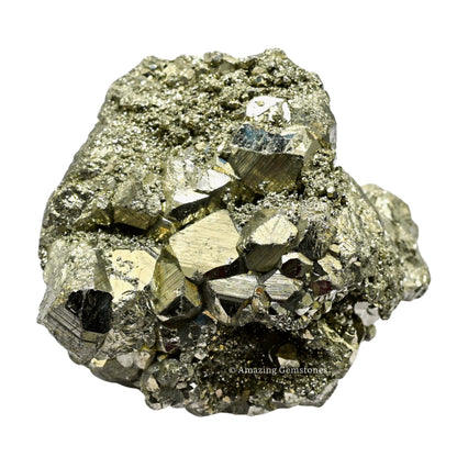 Amazing Gemstone Small Pyrite Crystal Stone Cluster Samples - Extra Large High Energy Natural Iron Pyrite Stone Pirita Piedra Original with Healing Properties (40-80 Gram)