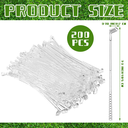 Qinyoung 200 Pcs Golf Cocktail Stirrers Swizzle Stir Sticks 7.3 Inch Plastic Drink Stirrer Sticks for Cocktails Coffee Liquor Cake Pops Golfing Club Gifts Golf Party Favors Decorations (Clear)