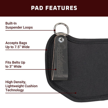 Occidental Leather Hip Buddies, Black - Accepts Any Bag Up to 7.5" Wide - Made in USA