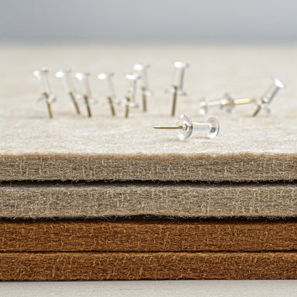 Lightomorrow Bulletin Board, 35 x 17 1/2 inches Felt Board - Decorative Pin Board, Cork Board Alternative for Wall, Foldable Self-Adhesive Vision Board Prayer Board with 20 Pushpins-Apricot