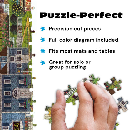Buffalo Games Charles Wysocki - Sunset Bay - 1000 Piece Jigsaw Puzzle, 26.75 x 19.75 in - 1000 Piece Puzzle for Adults - Clean Cut Sections - Reference Poster Included