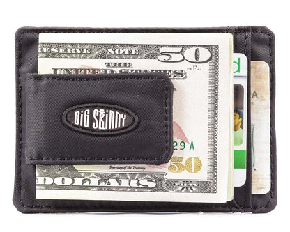Big Skinny Men's Magnetic Money Clip Slim Wallet, Holds Up to 12 Cards, Black