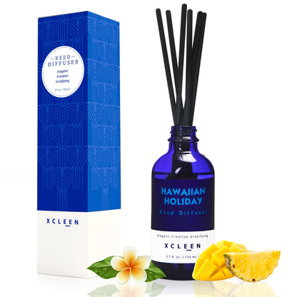 Reed Diffusers Set, 3.7 Oz Scent Diffuser, 6 Reed Diffuser Sticks, Home Fragrance Hyacinth, Peony & Citrus, Aromatherapy Oil Diffuser Reeds, More Masculine Scent, Bathroom & Office Decor 110ml