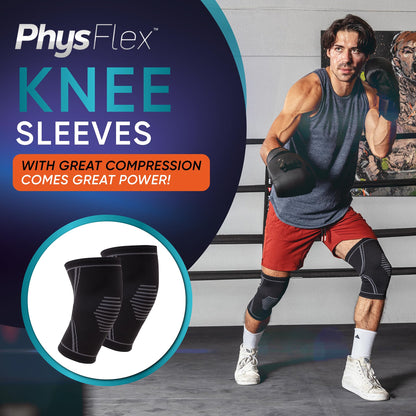 Knee Brace for Pain Relief - 2 Pack Knee Compression Sleeves for Men and Women - Support for Weightlifting, Gym, Workout, Volleyball - Meniscus Tear, ACL, Arthritis (XXX-Large)