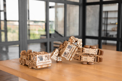 Wood Trick Timbertron Robot - Transforms into Rolling Truck 3D Wooden Puzzles for Adults to Build - Rides up to 9 ft - Wooden Models Engineering DIY Project Mechanical 3D Puzzles Model Kits for Adults