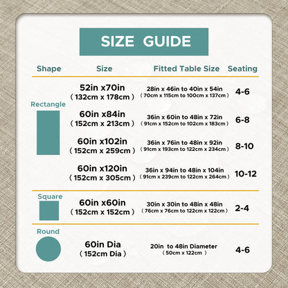 Outdoor Tablecloth with Umbrella Hole - Patio Table Cloth Zippered Round 60 Inch, Linen-Look Polyester Table Cover Water Resistant for Picnic Outside, Natural Color