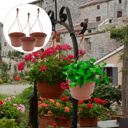 3Pcs Hanging Hanging Plant Pot Basket with Drainage Holes for Home Balcony Pots