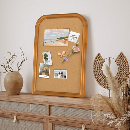 Aitakatta Cork Board for Walls, 23.6x17.7 inches Bulletin Board with Frame, Decorative Hanging Pin Board Vision Board Message Board for Office School Home Decor(2R&2S,4560,1p)