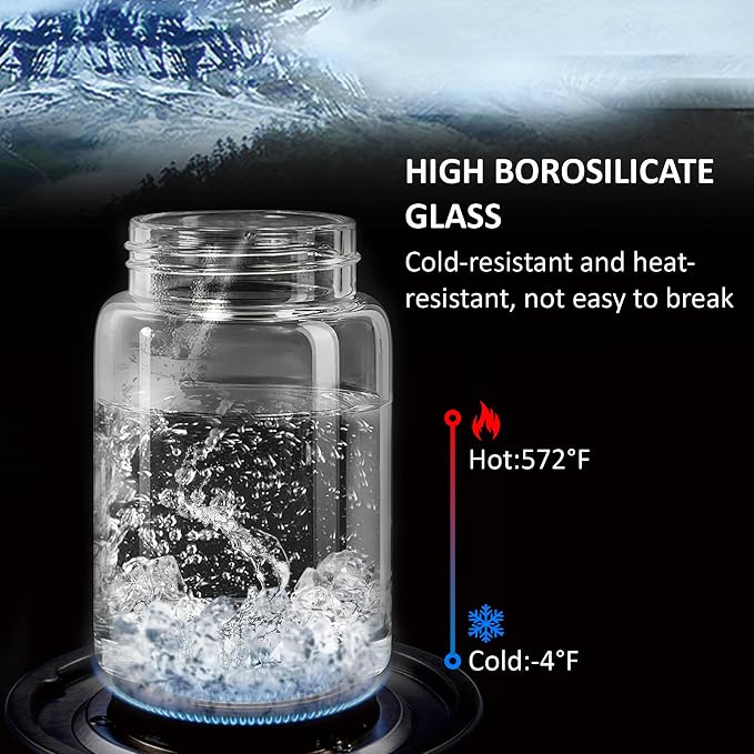 12 oz/350 ml Clear Glass Storage Canister with Airtight Wooden Lid, Small Overnight Oats Containers, Cute Decorative Salad Jar for Snacks Yogurt Spice Sugar Cereal Fruit Coffee Tea -4 Pack