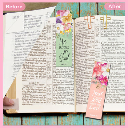 HRFGWDD Bible Study Supplies Journaling Kit for Women, All-in-One Bible Journaling Kit with Bible Highlighters and Pens No Bleed, Bible Tabs, Bookmarks, Bible Bag – Back-to-School Gifts（97pcs）