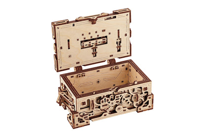 Wood Trick Enigma Chest Lock Puzzle Box Wooden 3D Puzzles for Adults to Build - Engineering DIY Project Mechanical Model Kits for Adults Wooden Models