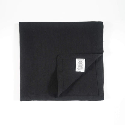 FINGERCRAFT Dinner Cloth Napkin Cotton Linen Blend 12 Pack Natural Premium Quality Mitered Corner Every Day Wedding Christmas Pre Shrunk & Good Absorbency 18x18 inch Black