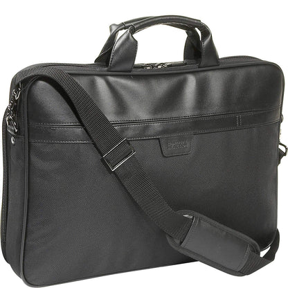 Kenneth Cole Reaction Urban Traveler Slim 18.4" Laptop Sleeve Top Zip Computer Portfolio Bag, Black