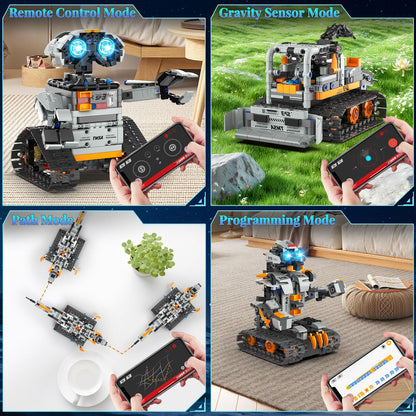 5in1 STEM Robot Building Kit for Kids 6-14+, APP & Remote Control STEM Robot Dinosaur Car Building Toys for Kid Science Learning, 688 Pcs DIY Building Blocks Set, Boys Girls Birthday Xmas Gifts Ideas