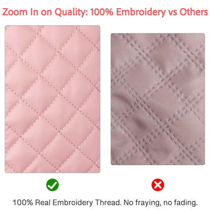 CLOUDWINGS Gifts for Women Girls Initial Travel Duffle Bag Quilted Weekender Carry-On Overnight with Cosmetic Bag, Gym Bag with Shoe Compartment Hospital Bag for Labor Delivery, Pink E