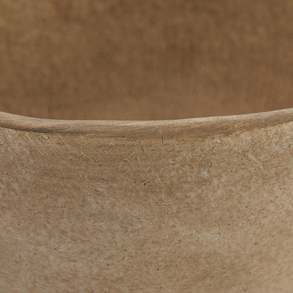 Creative Co-Op Boho Terracotta Footed Planter with Organic Edge, Matte Taupe