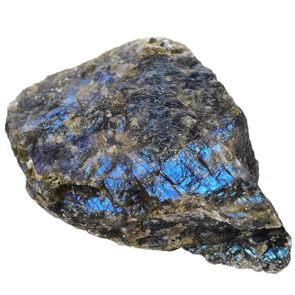 FZBHRO Raw Labradorite Stone Blue Rough Labradorite Rock Healing Crystal and Stone for Tumbling Meditation 0.4-0.6 Pound