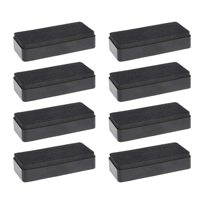 Amazon Basics Dry-Erase Whiteboard Erasers with Soft Pile, for School, Office, Home, and Classroom, Black, 8-Pack