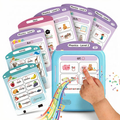 QuTZ Talking Flash Cards, Phonics Flash Cards, Learn to Read with 246 Pages, 29+ Themes, 1200+ Words & Fun Facts, 700+ Interactive Games, Toddler Learning Toys for 2-6 Year Old, 272 Pages