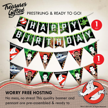 Treasures Gifted Officially Licensed Ghostbusters Party Decorations Serves 16 Guests - Complete Set Ghostbusters Birthday Decorations - Ghostbusters Party Supplies, Ghostbusters Plates & More