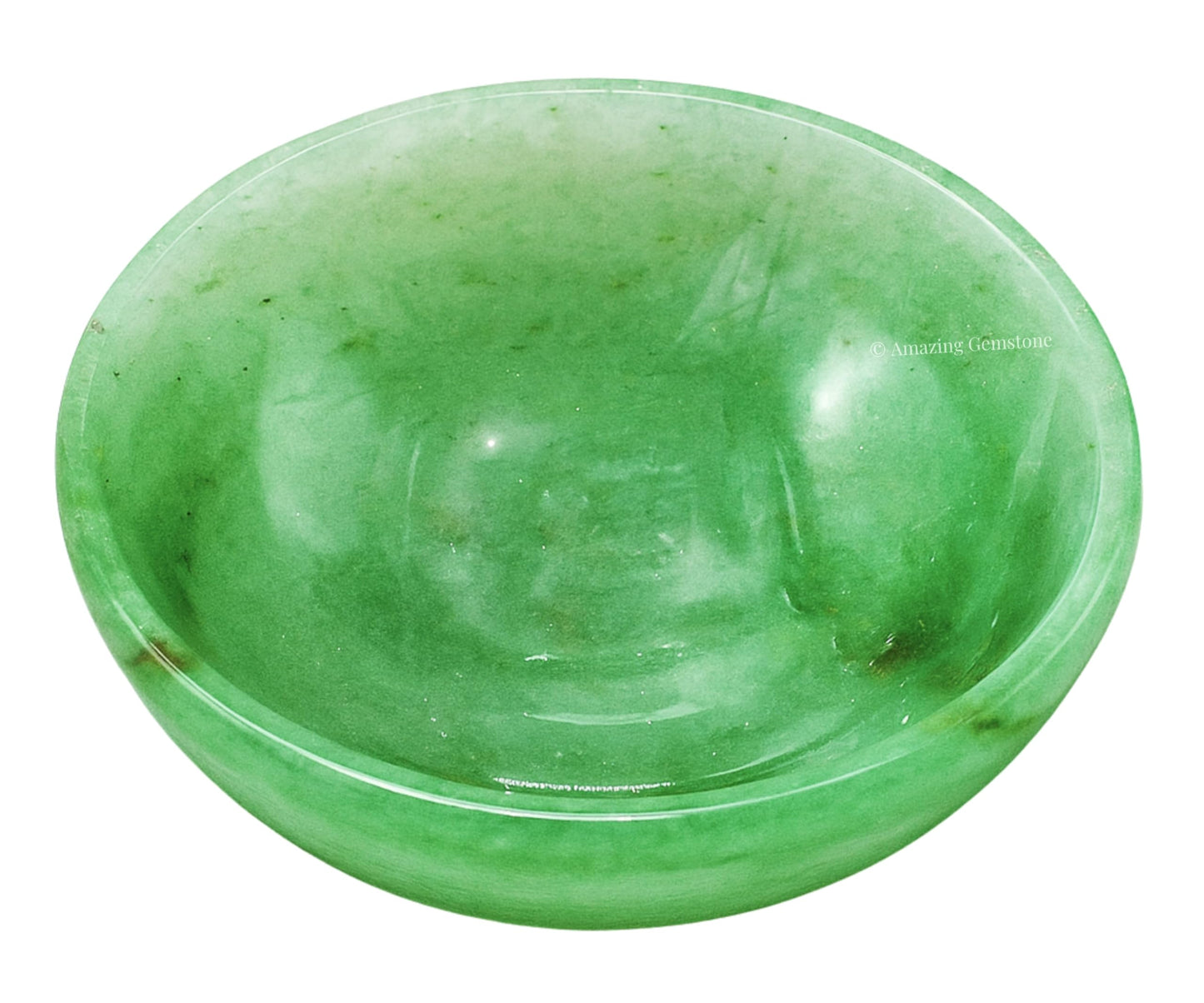 Green Aventurine (Light) Crystal Bowl - 3 Inch Decorative Bowls for Room and Home Decor - Gemstone Healing Crystals for Elegant Display, Positive Energy Balance and Gift