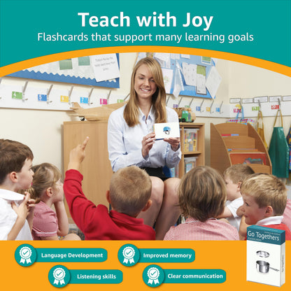 Picture My Picture Go Togethers Flash Card Set – Speech Therapy Tool for Vocabulary, Communication & Thinking, Scratch-Resistant with Activity Guide, Suitable for Education, ESL & ABA – Set of 40