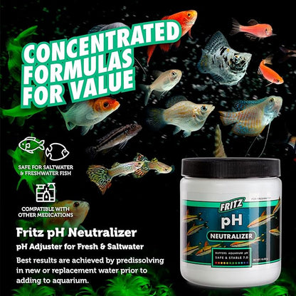 Fritz Aquatics 80285 Fritz pH Neutralizer for Fresh and Salt Water Aquariums, 1-LBS