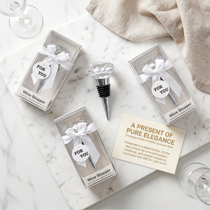 30PCS Crystal Wine Stoppers Diamond Decorative Wine Bottle Stopper for Wedding Bridal Shower Souvenir Decorations Keepsakes for Guests
