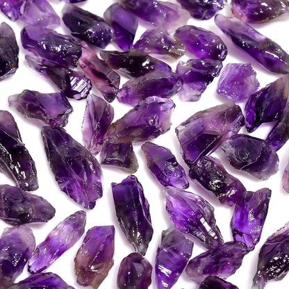 GEMKORA (Pcs : 12+pcs) Wholesale Lot of Raw Chevron Amethyst Pencils Rough Gemstone (Size : 10 to 15mm), Jewelry Making Supply, Witchcraft, Cabbing, Tumbling (Weight : 50 carats)