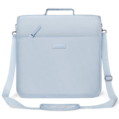 SUNEE Zipper Binder 3 Ring, 3 Inch O-Ring with Handle and Shoulder Strap, 600-Sheet Capacity, 5-Tab Expanding File Folder, Multi-Pockets for Middle School Organizer Binder with Zipper, Dusk Blue