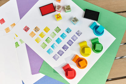 hand2mind Numberblocks Stampoline Park Stamp Activity Set, 20 Stamps, 12 Washable Ink Pads, Number Toys, Kids Arts & Crafts, Preschool Math Toys, Toddler Learning Activities, Birthday Gifts for Kids