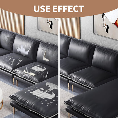 ONine Leather Repair Patch, Self-Adhesive Couch Patch, Multicolor Available Scratch Leather 16X60 Inch Peel and Stick for Sofas(Chocolate Brown)